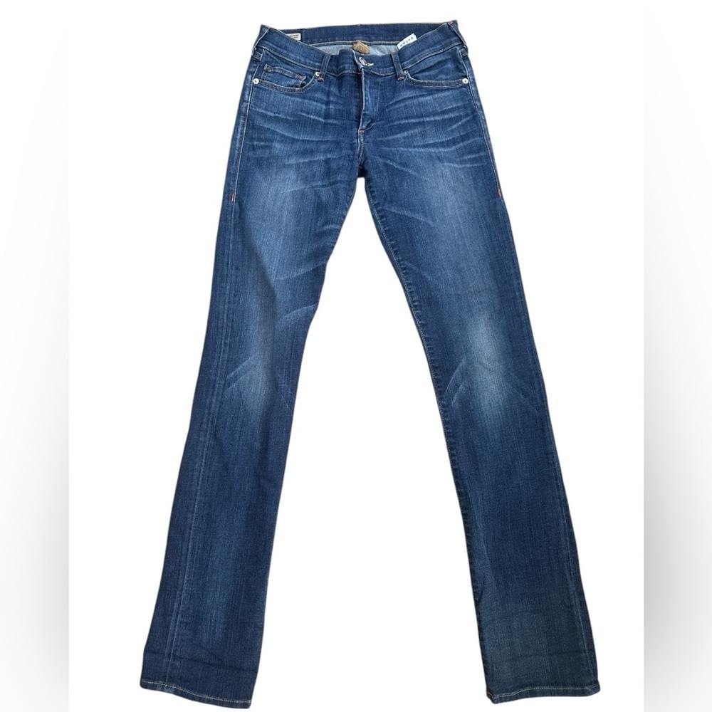 True Religion Cora Mid Rise Straight Leg Jeans Sz 27 Tall